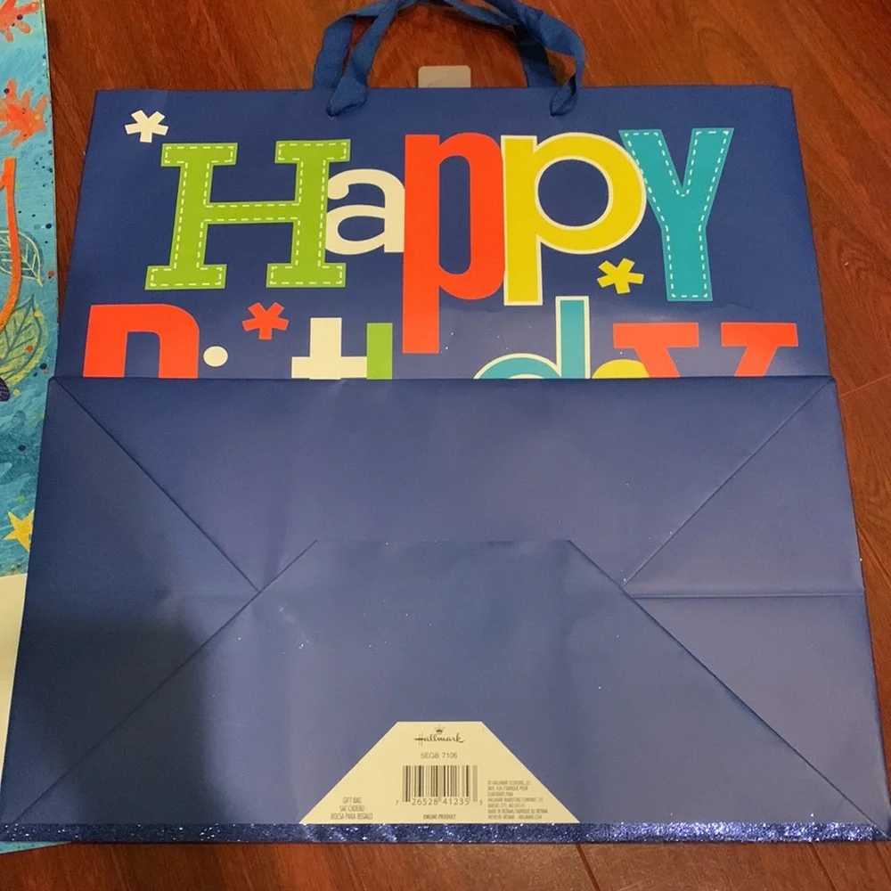 2 viola&1 hallmark large birthday gift bags